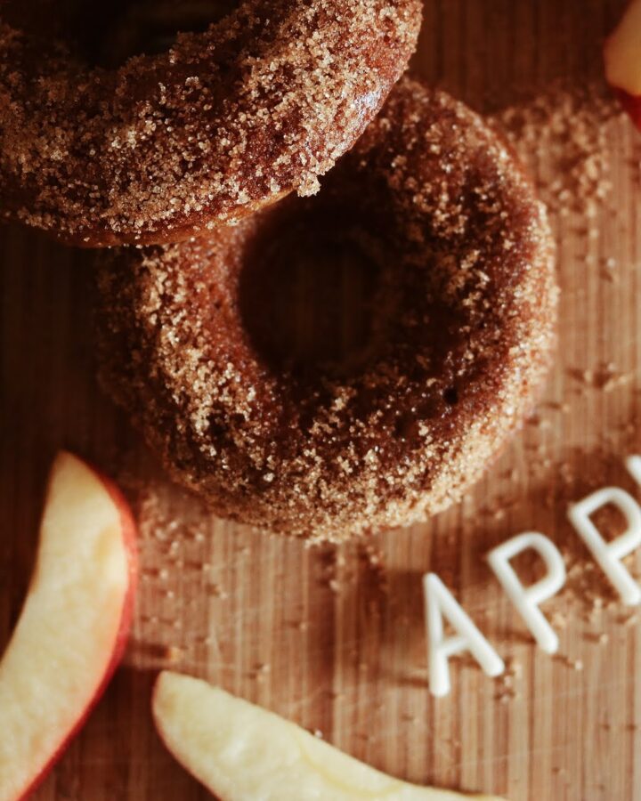 Apple Cider Donuts with cinnamon sugar