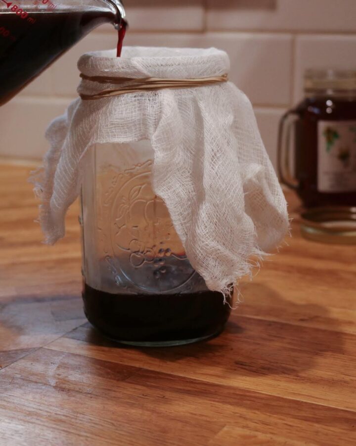 fresh homemade elderberry syrup