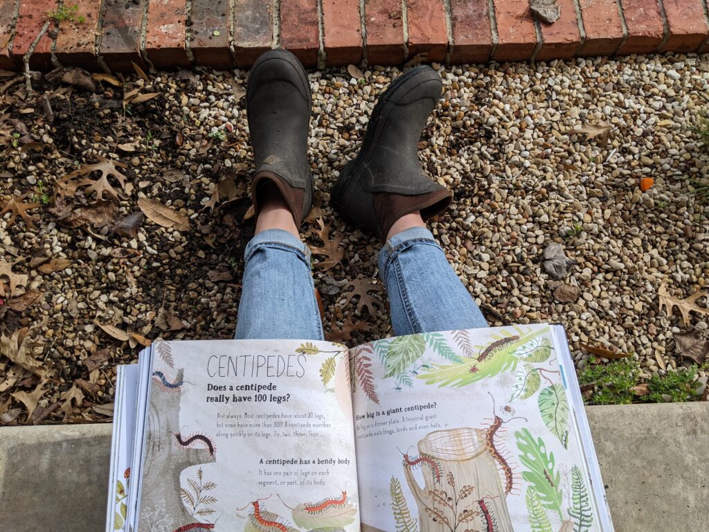 boots and books in the spring